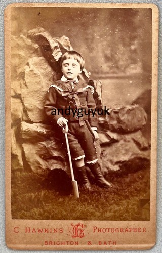 Cdv junge matrosenanzug strand - cdv,